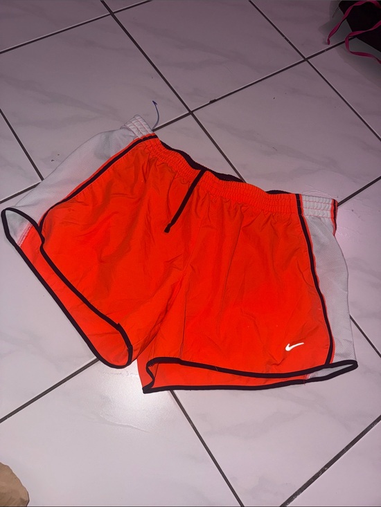 Nike Pants - Nike Orange Athletic Shorts with White Side Panels and Black Trim
